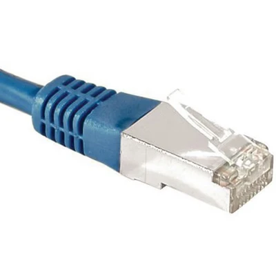 Afbeelding van Exertis Connect Patchkabel F/UTP, CAT.6a, blauw, 1,5 m Voor 10 Gigabit/s, met extra smalle knikbeveiliging (F/UTP, CAT6a, 1.50 m), Netwerkkabel