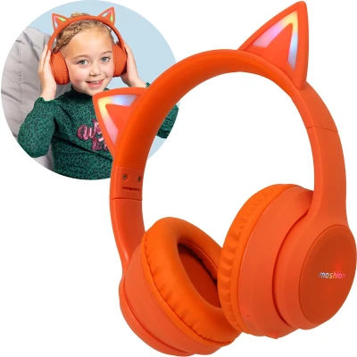 Afbeelding van iMoshion Koptelefoon Kinderen Met Kattenoortjes Bluetooth Kinder / Hoofdtelefoon Draadloos Over Ear Oranje