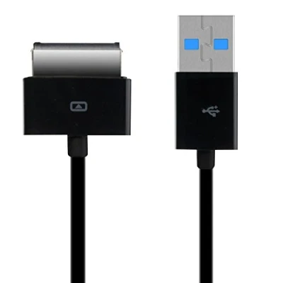 Afbeelding van kwmobile data / oplaadkabel USB 2.0 geschikt voor Asus EEE Pad Transformer TF101 TF300 TF201 TF700 in zwart
