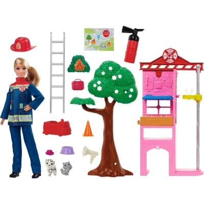 Afbeelding van Barbie Brandweervrouw Speelset Barbiepop