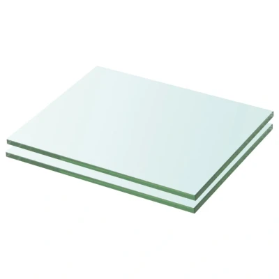 Afbeelding van Schappen 2 st 20x20 cm glas transparant