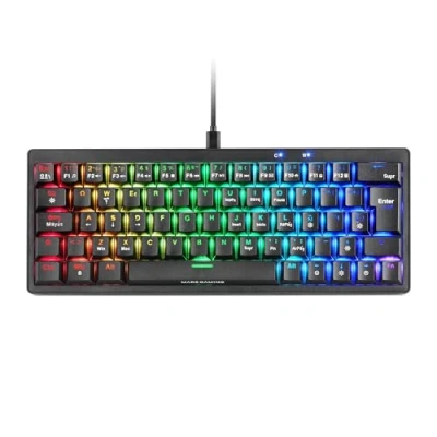 Afbeelding van MARSGAMING MKMINIPRO, mechanisch toetsenbord, ultra compact, 60%, mechanische hot swap schakelaars, RGB verlichting, Chroma, anti ghosting gaming multiplatform, stille schakelaar, Spaans,