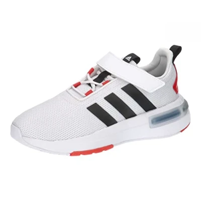 Afbeelding van adidas Racer TR23 Sneakers, uniseks, kinderen, Ftwr White/Core Black/Bright Red Strap