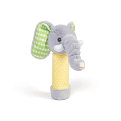 Afbeelding van Bigjigs Toys peluche éléphant Squeezy Hochet en pour enfants, animaux peluche, cadeaux bébé et enfant Âge 12 mois +