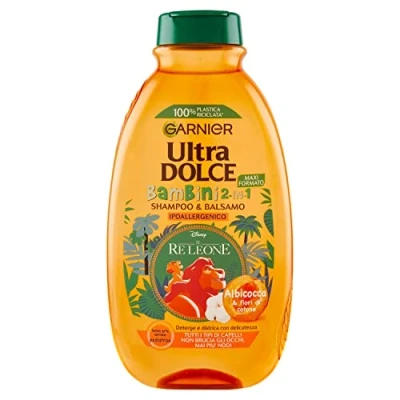 Afbeelding van Garnier Ultra Doux 2 in 1 shampoo voor kinderen, abrikoos/katoenbloem, 250 ml