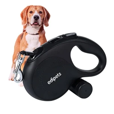 Afbeelding van Edipets Uitschuifbare en intrekbare hondenriem 5m 8m Flexibel voor training wandelen kleine, middelgrote grote honden (zwart, 5 meter)
