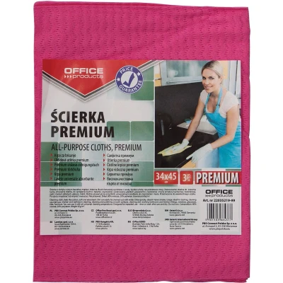 Afbeelding van OFFICE products huishouddoekjes, premium, ft 34 x 45 cm, geassorteerde kleuren, pak van 5 stuks
