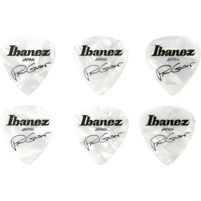 Afbeelding van Ibanez Plektrum B1000PG PW,6er set Paul Gilbert, sign.pearlwit Plectrum