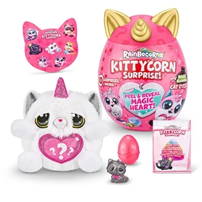 Afbeelding van Rainbocorns Kittycorn Verrassing, Chinchilla kat, 10 verrassingen, knuffeldier (Chinchilla kat)