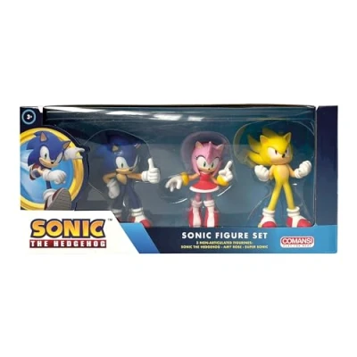 Afbeelding van Sonic the Hedgehog 3 Figuurtjes in Geschenkverpakking ca 10 cm met o.a. Amy