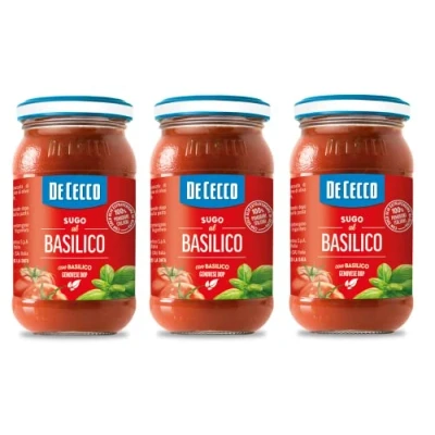 Afbeelding van De Cecco Sugo al Basilico Genovese DOP saus, 100% Italiaanse tomaten, 200 g, 12 stuks