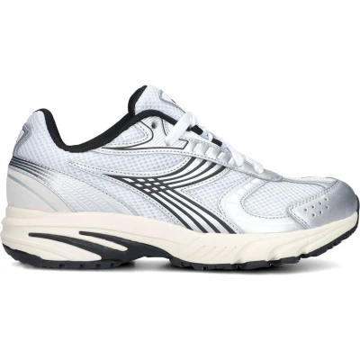 Afbeelding van Diadora Saoko 280 Unisex Sneakers laag, Maat: 40, White/silver Leer en textiel