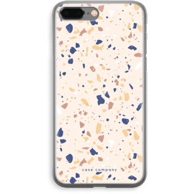 Afbeelding van Case Company® hoesje geschikt voor iPhone 8 Plus Terrazzo N23 Soft Cover Telefoonhoesje Bescherming aan alle Kanten en Schermrand