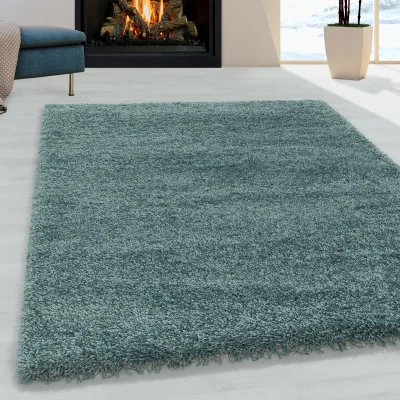 Afbeelding van Monaco Soft Shaggy Hoogpolig Vloerkleed Blauw / Turquoise 300x400 cm
