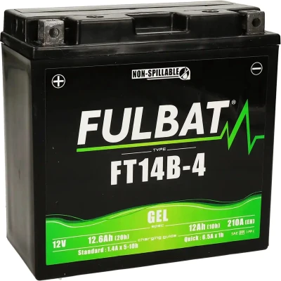 Afbeelding van Fulbat Accu YT14B 4 Gel SLA 12V 12Ah (Onderhoudsvrij)