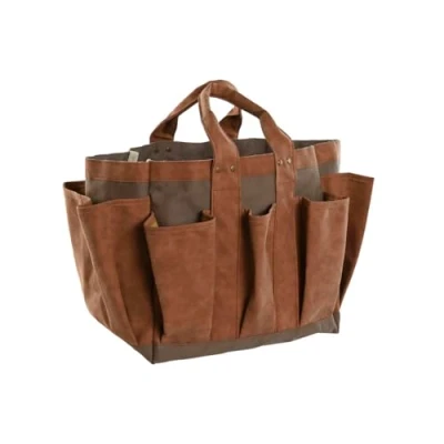 Afbeelding van Gereedschapshouders Home ESPRIT Handtas Tuin Bruin 47 x 18 27 cm
