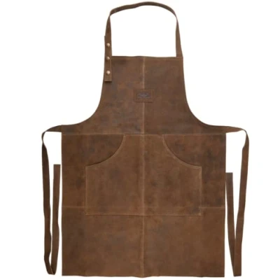 Afbeelding van Esschert Design BBQ Schort Leer Bruin