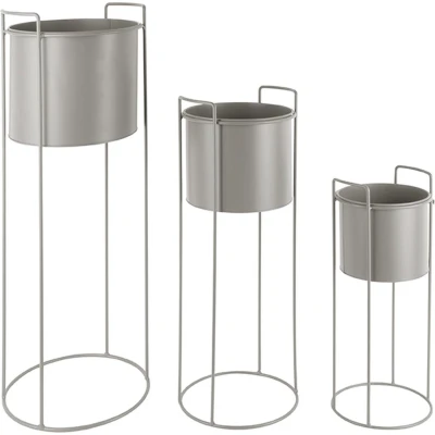 Afbeelding van Present Time Bloempot Set Essence Warmgrijs