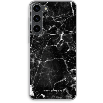 Afbeelding van Case Company® hoesje geschikt voor Samsung Galaxy S23 Plus Zwart Marmer Soft Cover Telefoonhoesje Bescherming aan alle Kanten en Schermrand