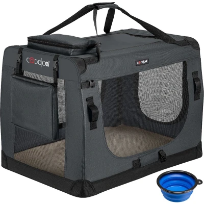 Afbeelding van Cadoca Honden &amp; Katten Reisbench XL 81x56x58cm Antraciet