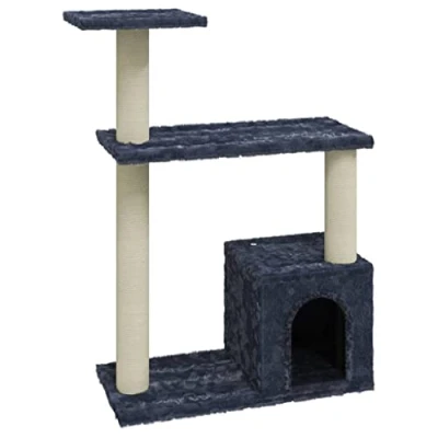 Afbeelding van vidaXL Kattenmeubel met sisal krabpalen 70 cm donkergrijs