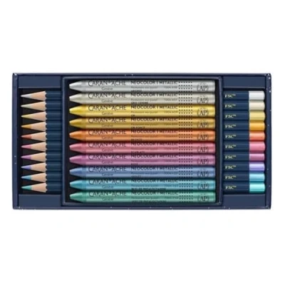 Afbeelding van Caran d&#039;Ache Cosmic Blue Special Edition Kleurpotloden en Neocolor
