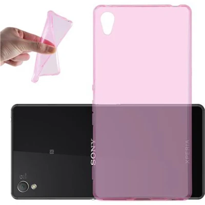 Afbeelding van Cadorabo Hoesje geschikt voor Sony Xperia Z3 PLUS / Z4 in TRANSPARANT ROZE Beschermhoes gemaakt van flexibel TPU Silicone Case Cover