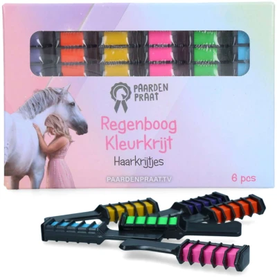 Afbeelding van Paardenpraat Haarkrijt Regenboog