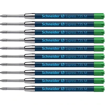 Afbeelding van balpenvulling Schneider Express 735 M groen doos met 10 stuks