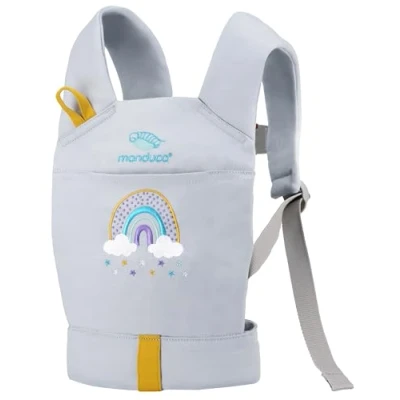 Afbeelding van manduca Doll Carrier Puppentrage voor peuters vanaf 18 maanden poppenaccessoires jongens en meisjes het dragen van knuffels poppen (regenboog/regenboog)
