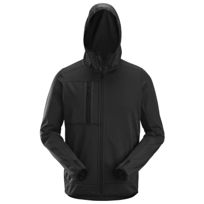 Afbeelding van Snickers 8058 AllroundWork, Fleece Hoodie met Rits Zwart