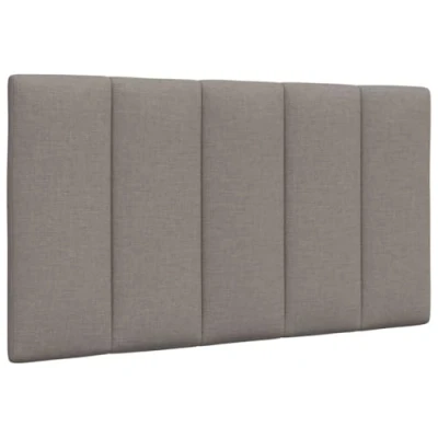 Image de vidaXL Coussin de tête lit taupe 90 cm tissu