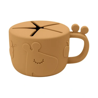 Afbeelding van Done by Deer Peekaboo Snack Beker Raffi Mustard