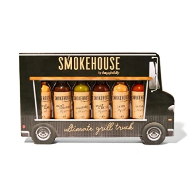 Afbeelding van Modern Gourmet Foods, Food Truck Ultimate Grill Cadeauset bestaande uit 2 hete sauzen, kruidenscrubs, 1 vinsaus en barbecuesauzen