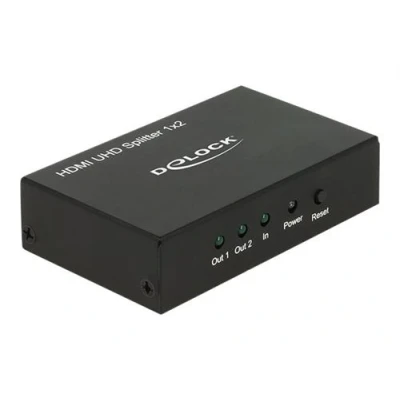 Image de Delock HDMI UHD Splitter 1 x in &gt; 2 out 4K Répartiteur vidéo/audio de bureau