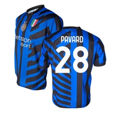 Afbeelding van Inter thuisshirt 2024/2025, personaliseerbaar met naam en nummer, officiële replica, blauw, zwart, 100% polyester, volwassenen kinderen. Ideaal voor alle Nerazzurri fans