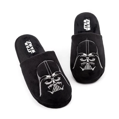 Afbeelding van Star Wars Darth Vader Dark Side Pantoffels voor heren, polyester, zwart.