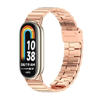 Afbeelding van Stalen band Rosé goud Xiaomi Smart 8 RVS