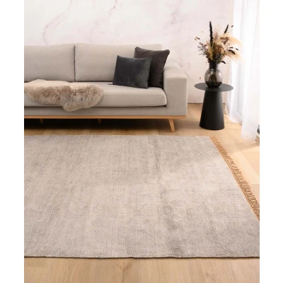 Afbeelding van Viscose Tapijt/Vloerkleed Gem Grijs 200x300 Cm