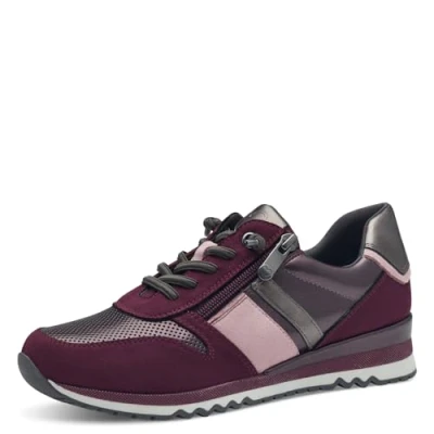 Afbeelding van Marco Tozzi 2 23707 41 vetersneakers voor dames, Berry Comb