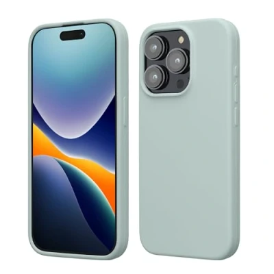 Afbeelding van kwmobile Case voor iPhone 15 Pro Slank TPU Hoesje met Zachte Afwerking In cool mint