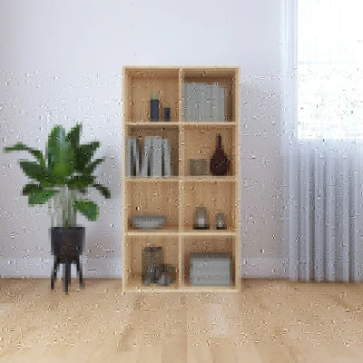 Afbeelding van Boekenkast/dressoir 66x30x130 cm spaanplaat sonoma eikenkleurig