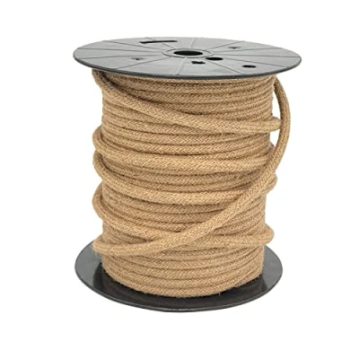 Afbeelding van 10 m textielkabel, 2 draden, stoffen kabel, hangkabel, x 0,75 cm, 2G0,75 jute (hennep)