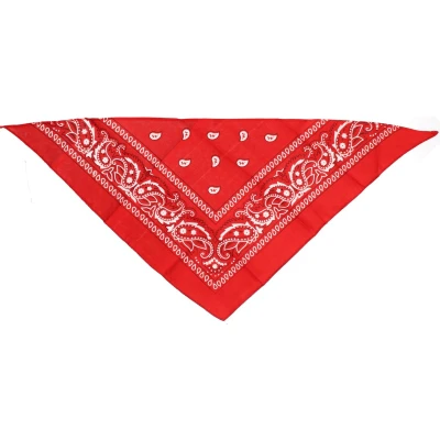 Afbeelding van Bristol novelty Boeren/cowboy zakdoek rood driehoekig 78 x 36 cm sjaal/bandana