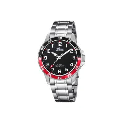 Afbeelding van Lotus Horloge model 18786/3 Junior Collection, behuizing 36 mm, zwart, met stalen armband voor cadeau, Uniek, armband,