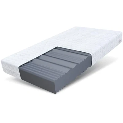 Afbeelding van FDM Comfort Plus Schuimmatras 90 x 200 cm, hoogte 20 7 steunzones, koudschuim H3, Öko Tex gecertificeerd, geschikt voor mensen met een allergie, wasbare en afneembare overtrek, wit