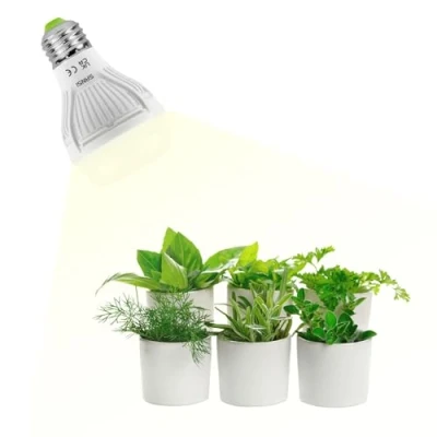 Afbeelding van SANSI led tuinbouwlamp, 10 W, voor plantenteelt, 150 komt overeen met groeilamp, E27 volledig spectrum, kweeklicht bloemen, veg planten (PPF 17 μmol/s, stralingshoek 120)