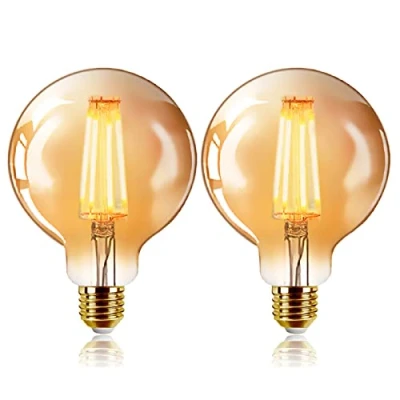 Afbeelding van LED Vintage Edison gloeilamp, G125 6W E27 warm wit 2200K gloeilamp Retro Style decoratieve lamp (2 stuks)