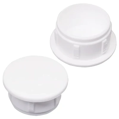 Afbeelding van SKIR&#039;CO Set van 10 witte kunststof doppen 20 mm voor boorgaten, meubelgat, schroefgatstoppen