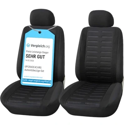 Afbeelding van Auto stoelhoezen set voor de voorstoelen Autostoelhoezen Universeel in Zwart